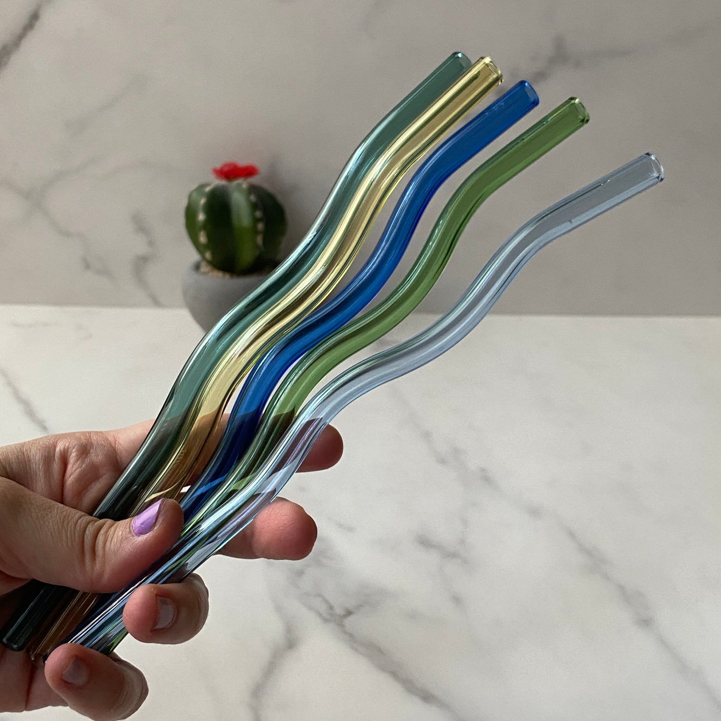 Glass Wavy Straw