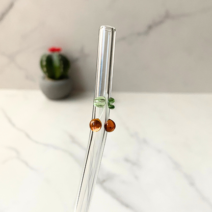 Cherry Glass Reusable Straw – Stylish & Eco-Friendly | Joyfulpeel