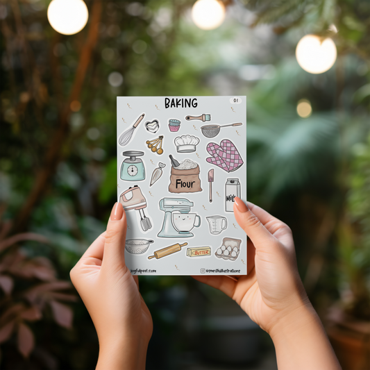 Baking Sticker Sheet – Perfect for Journals & Scrapbooking