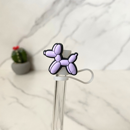 Balloon Dog Straw Topper – Cute, Durable, BPA-Free Silicone