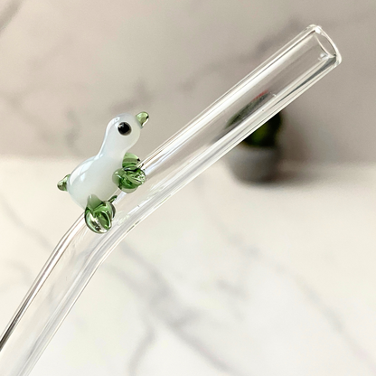 Turtle Glass Straw