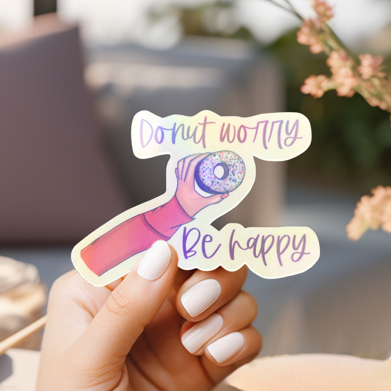 Be Happy Sticker – Water-Resistant Vinyl Stickers