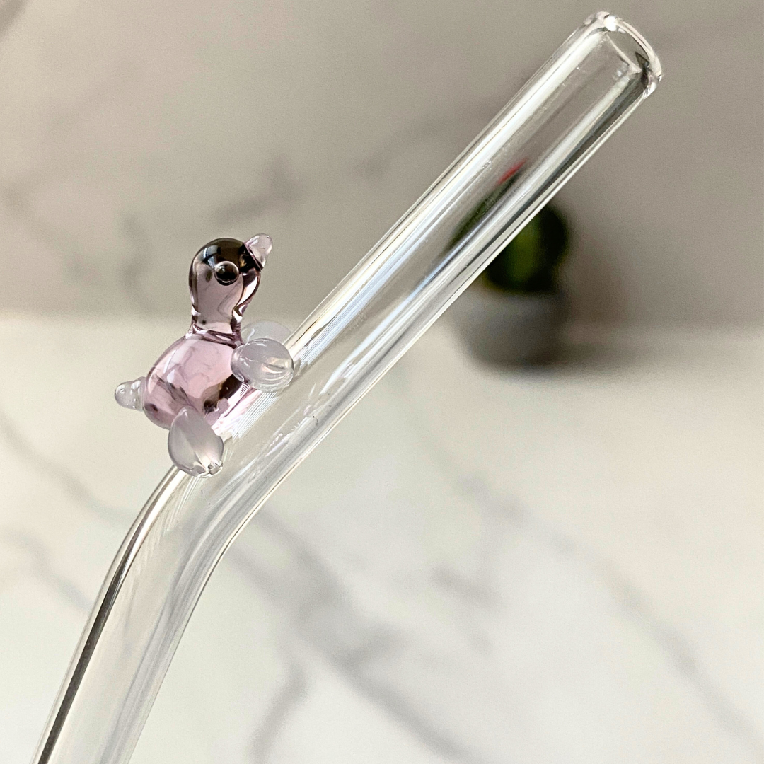 Turtle Glass Straw