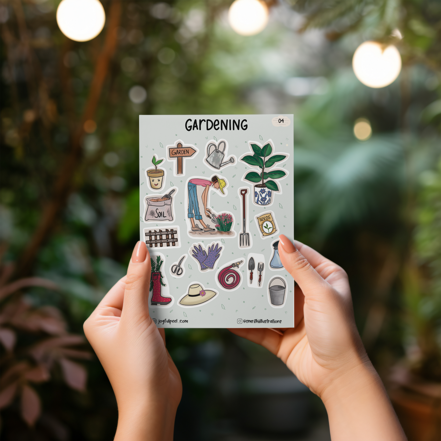 Gardening Sticker Sheet – Perfect for Planners & Journals