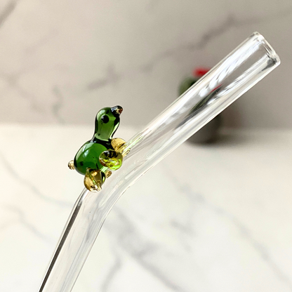 Turtle Glass Straw