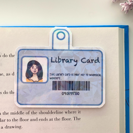 Library Card Bookmark – High-Quality Laminated Design