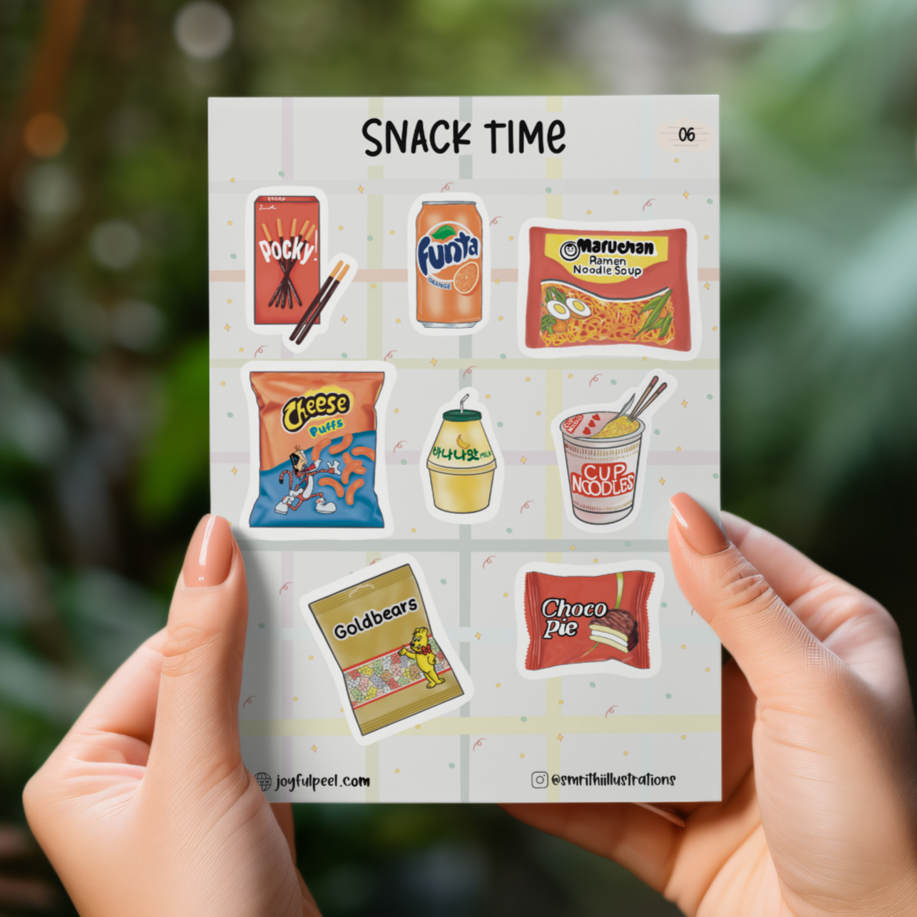 Snack Time Sticker Sheet – Joyfulpeel
