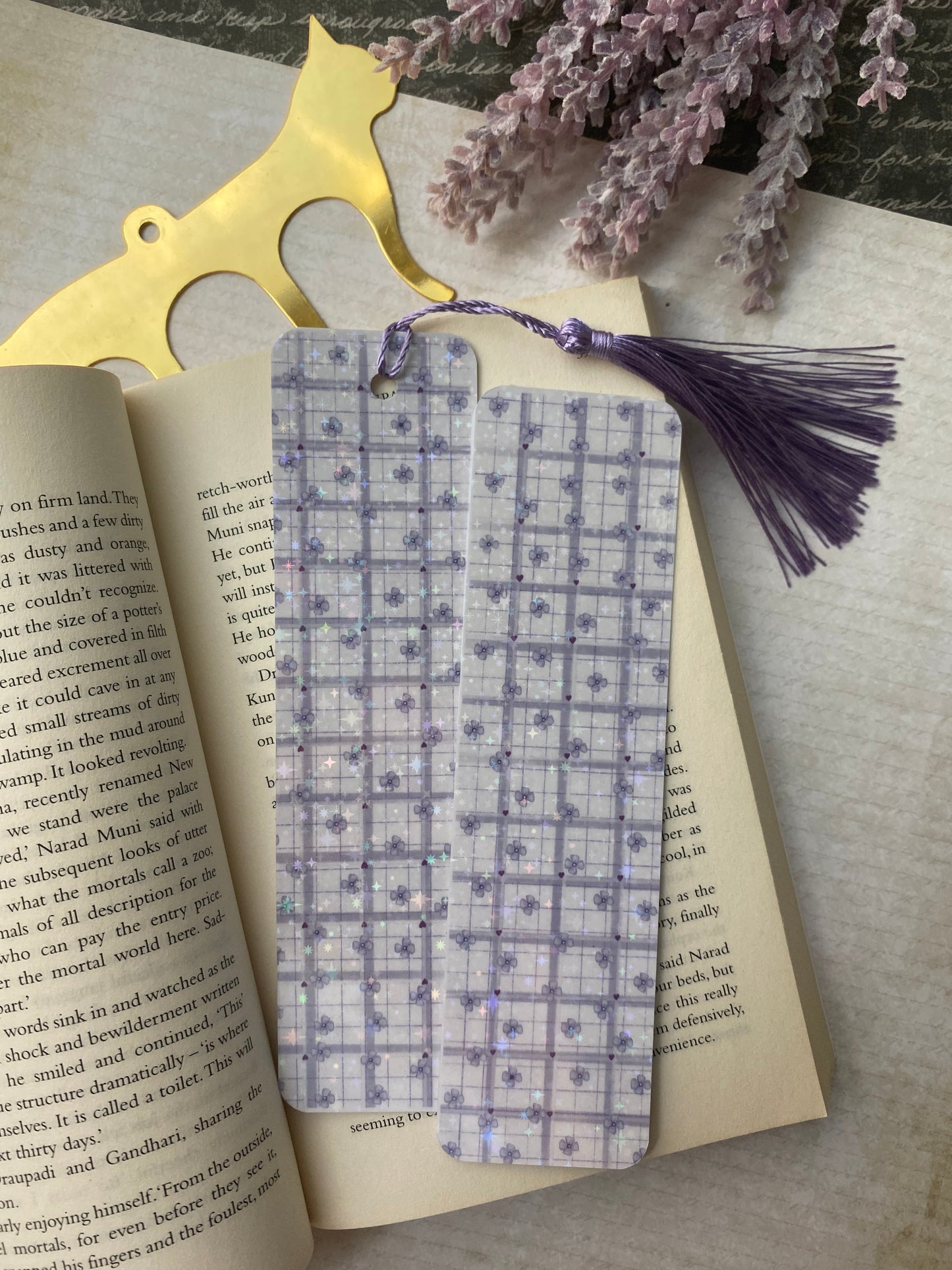 Purple Flowers Bookmark