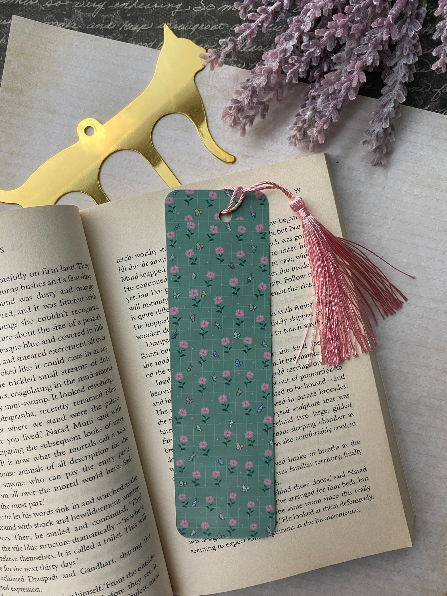 Flowers and Butterflies Bookmark