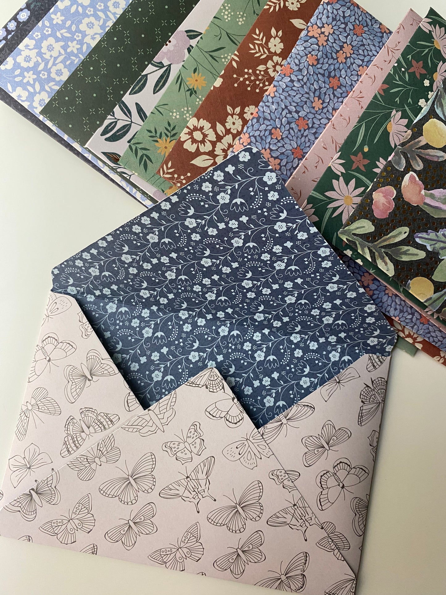 Handmade Double-Sided Envelopes – Set of 5 Unique Designs