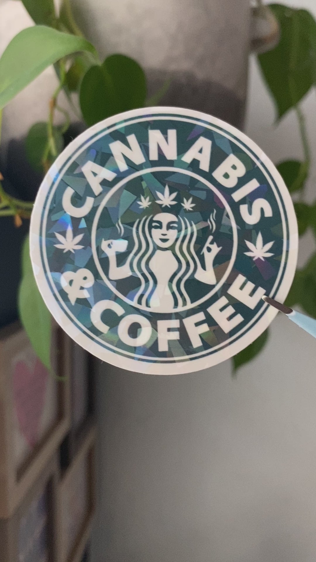 Cannabis Coffee Sticker – Fun & Functional Design | Joyfulpeel