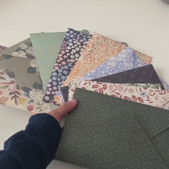 Handmade Double-Sided Envelopes – Set of 5 Unique Designs