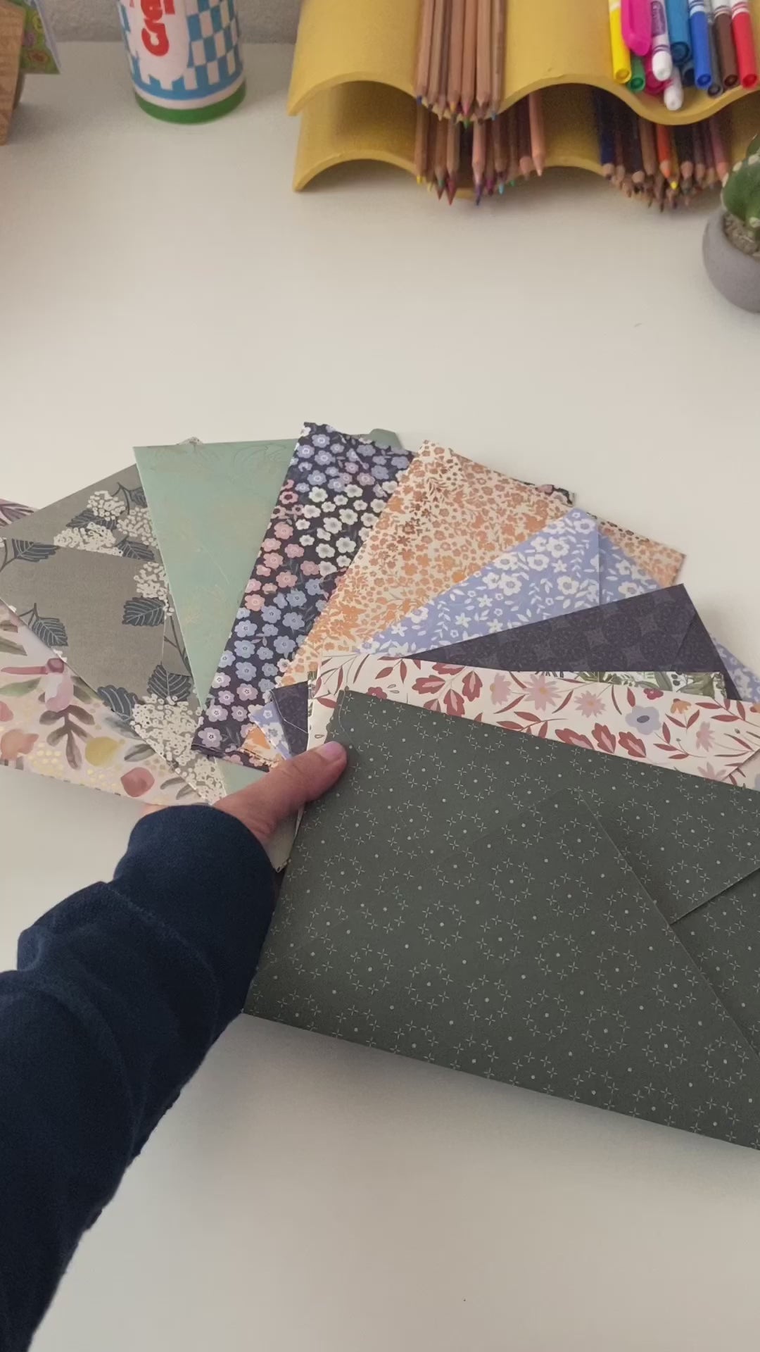 Handmade Double-Sided Envelopes – Set of 5 Unique Designs