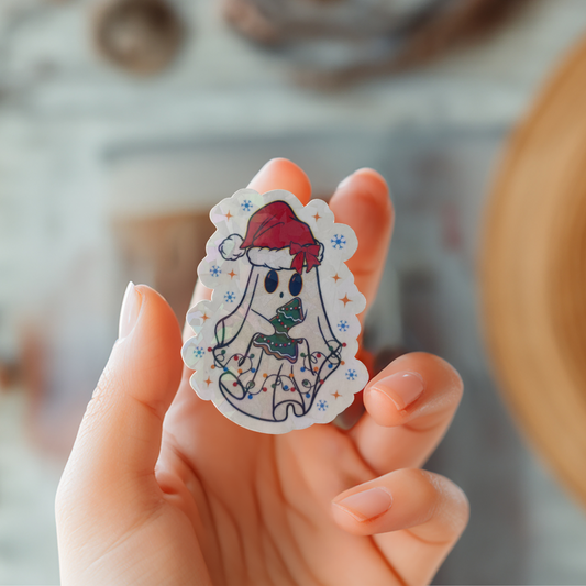 Ghost Christmas Stickers - Fun and Durable Vinyl Designs