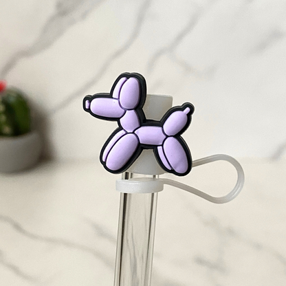 Balloon Dog Straw Topper – Cute, Durable, BPA-Free Silicone