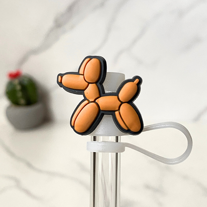 Balloon Dog Straw Topper – Cute, Durable, BPA-Free Silicone